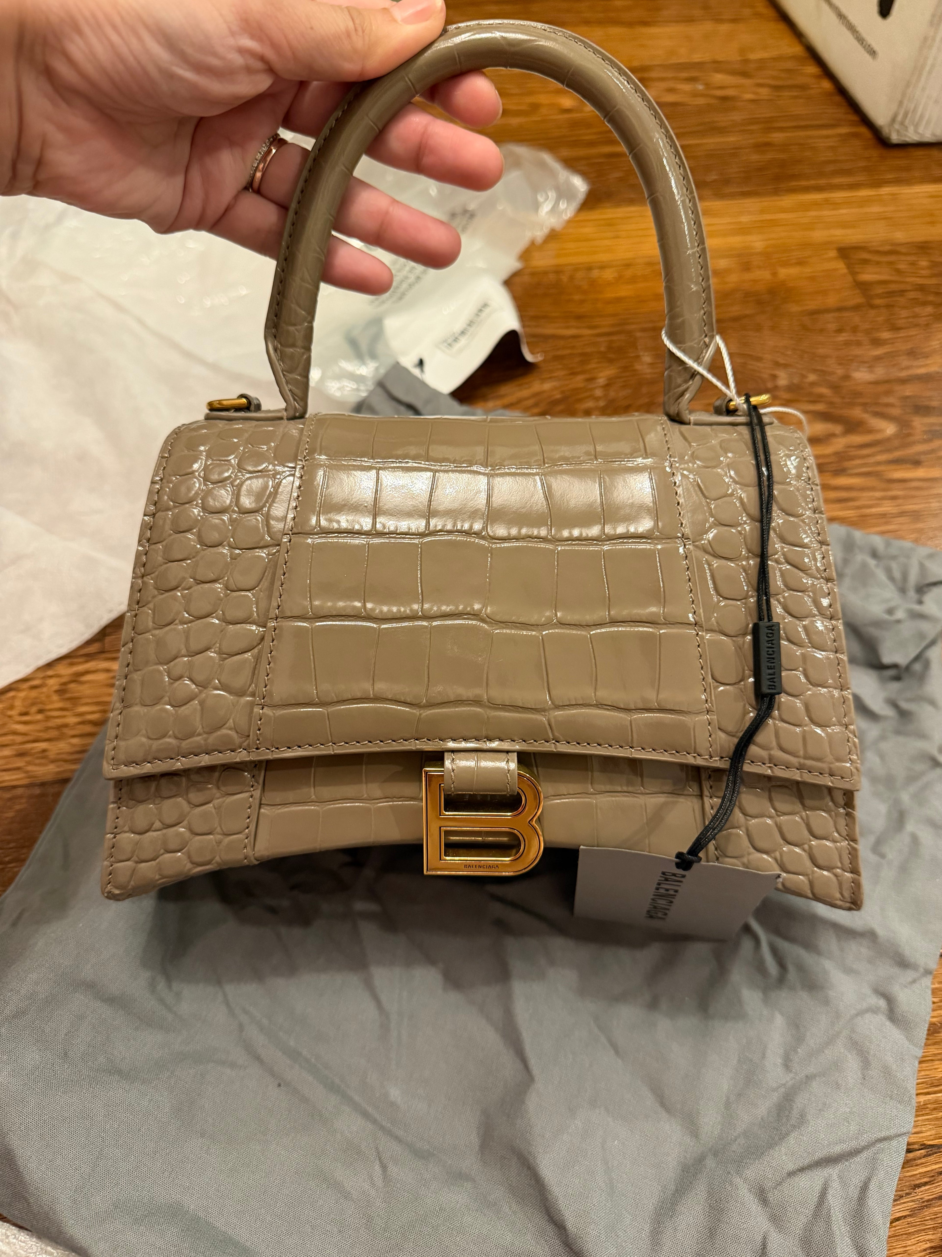 Balenciaga Hourglass Small croc