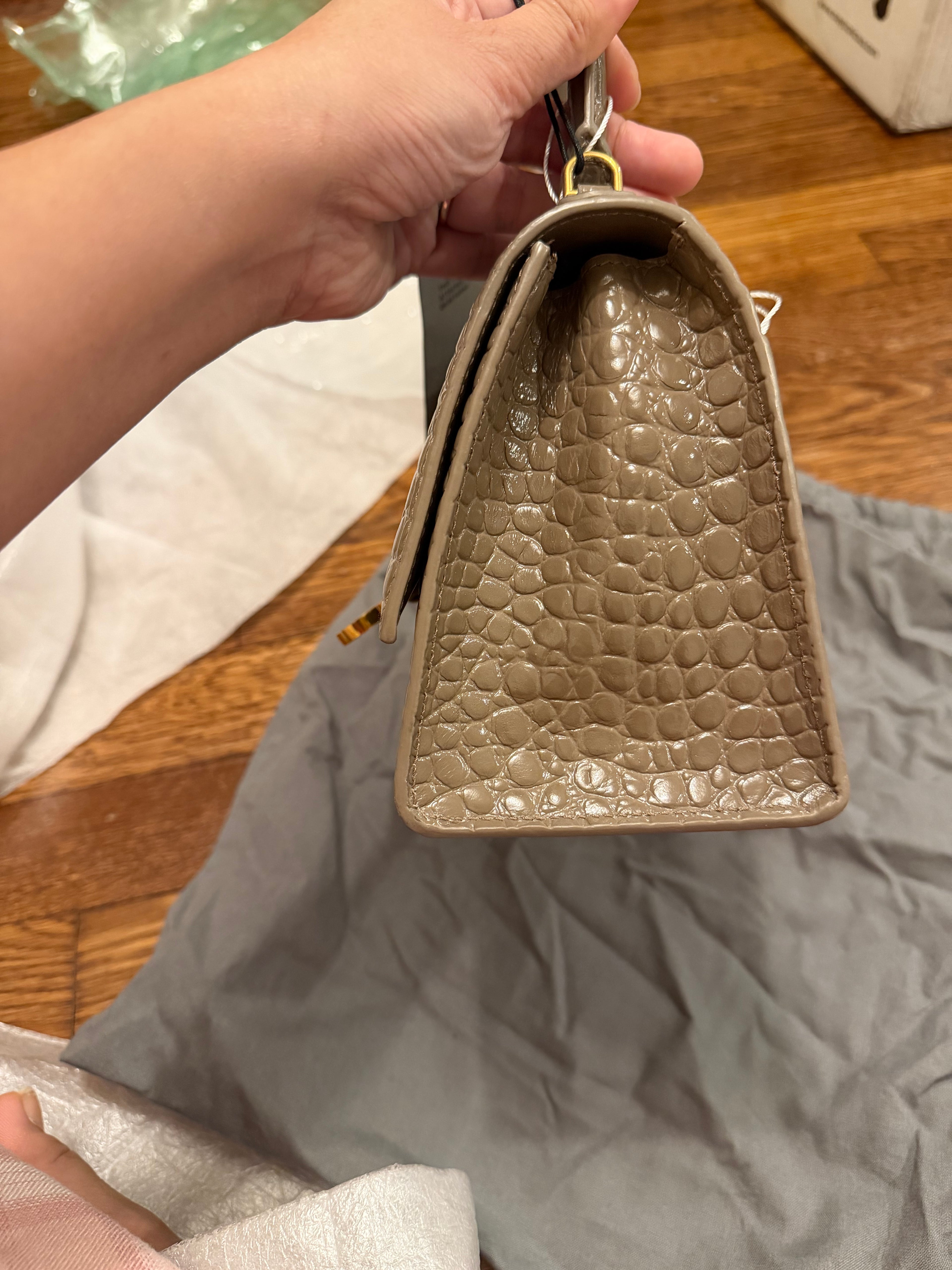 Balenciaga Hourglass Small croc
