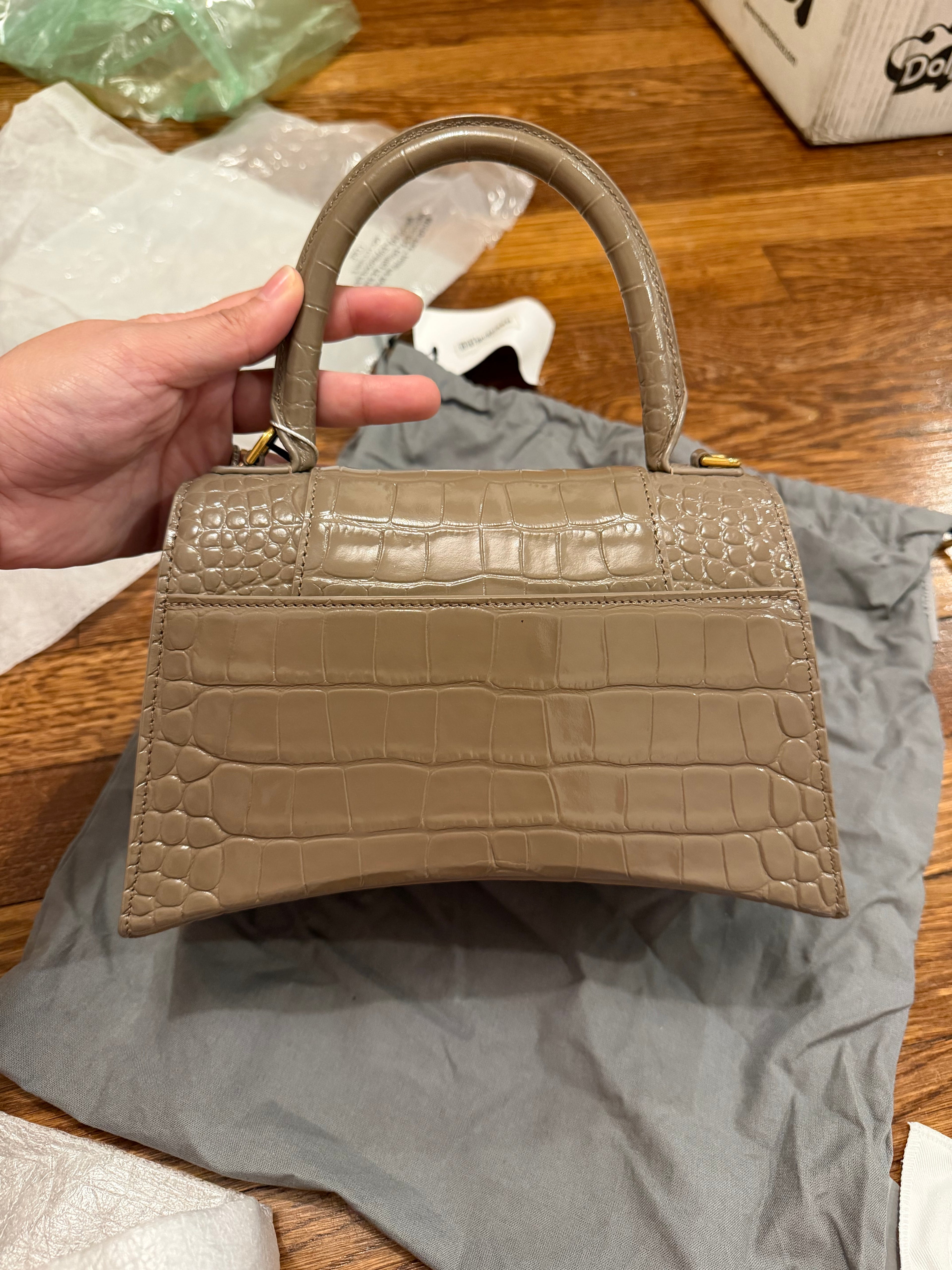 Balenciaga Hourglass Small croc