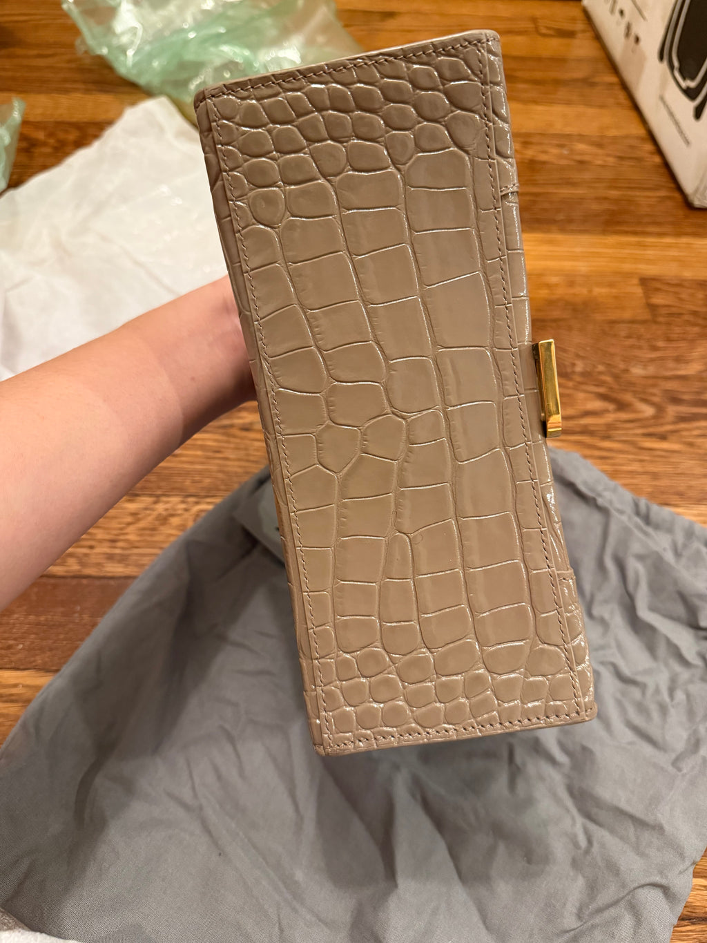 Balenciaga Hourglass Small croc