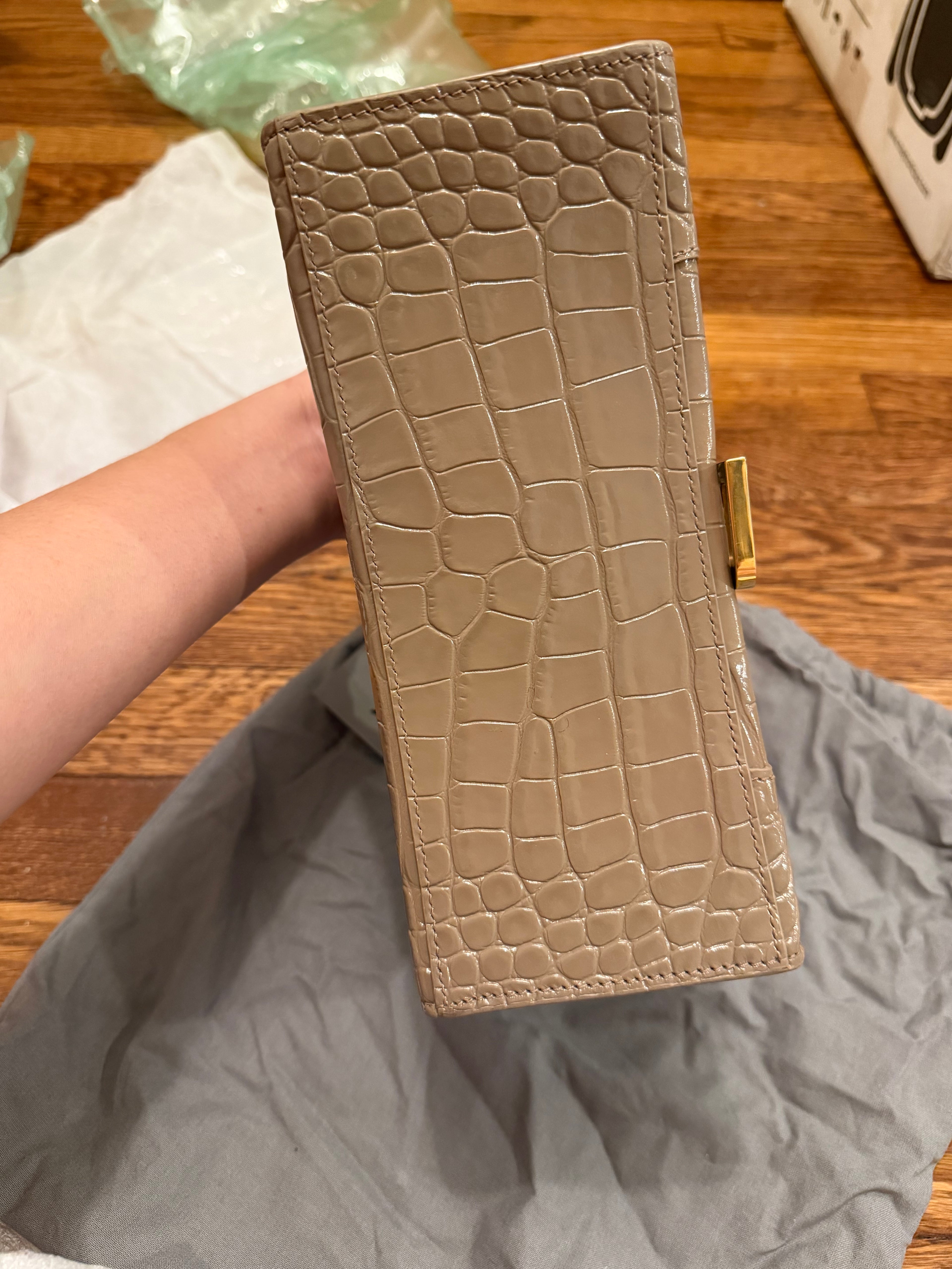 Balenciaga Hourglass Small croc