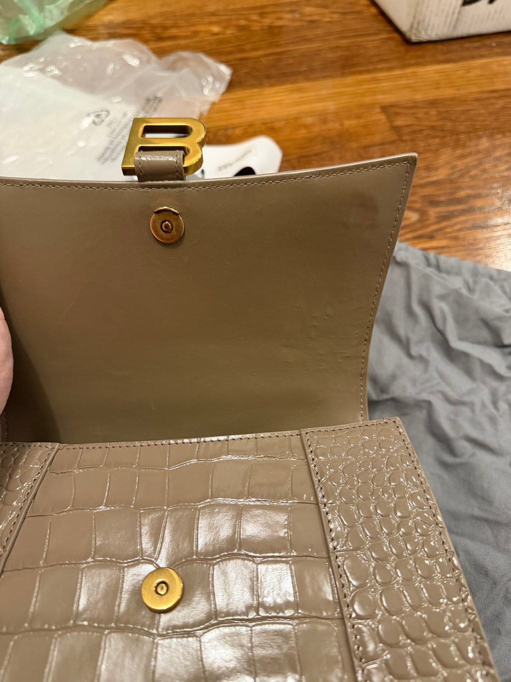 Balenciaga Hourglass Small croc