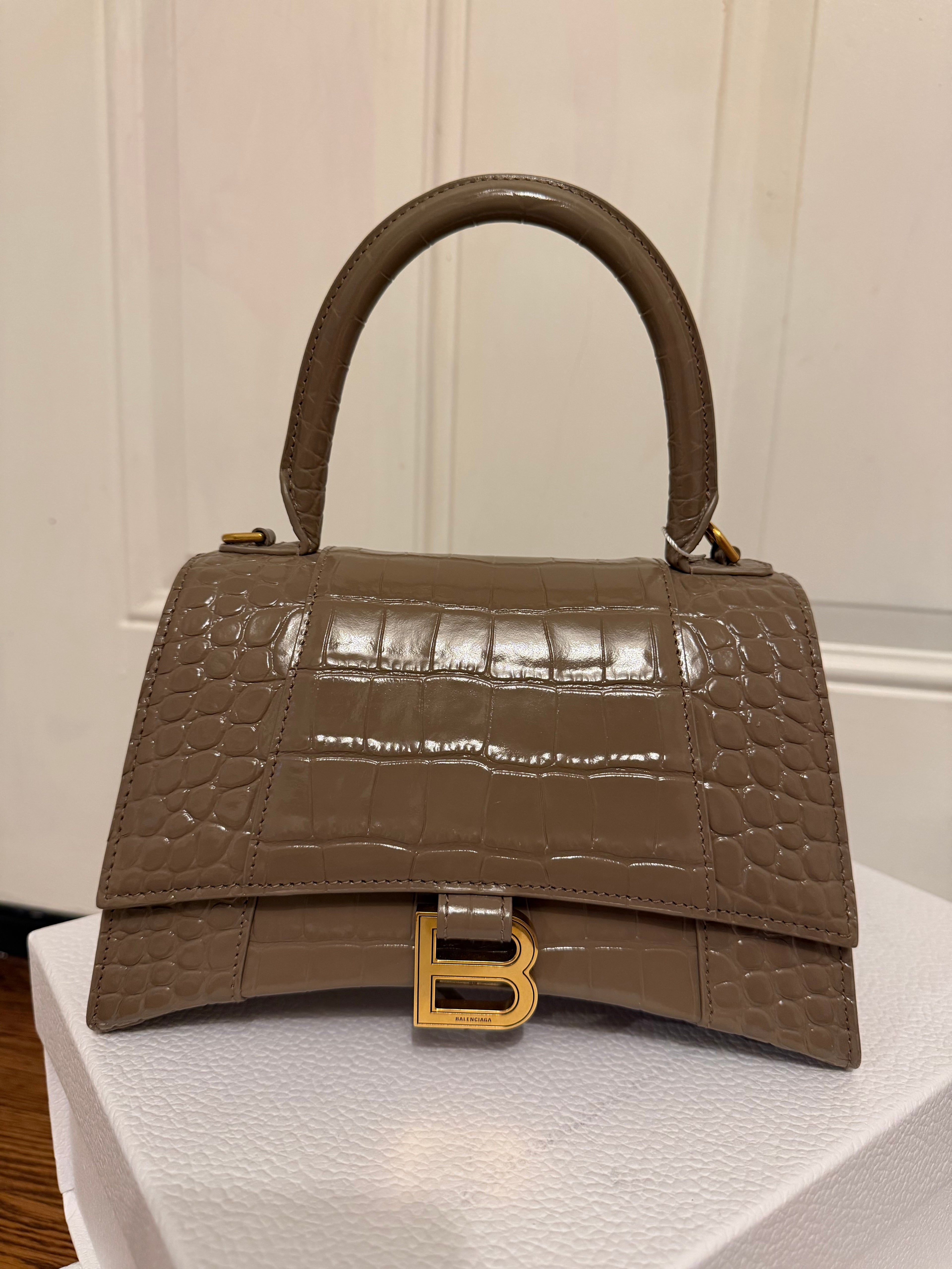 Balenciaga Hourglass Small croc