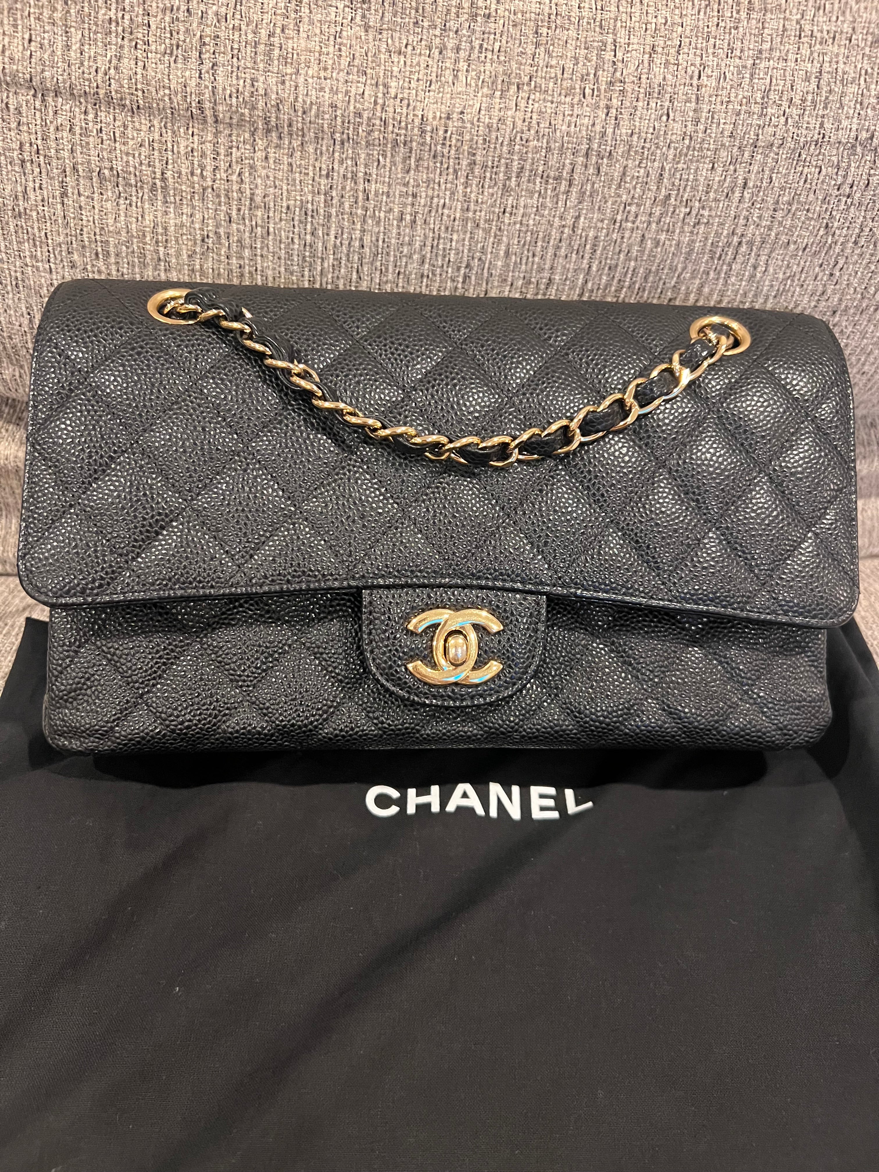 Chanel Double Flap Medium Caviar GHW