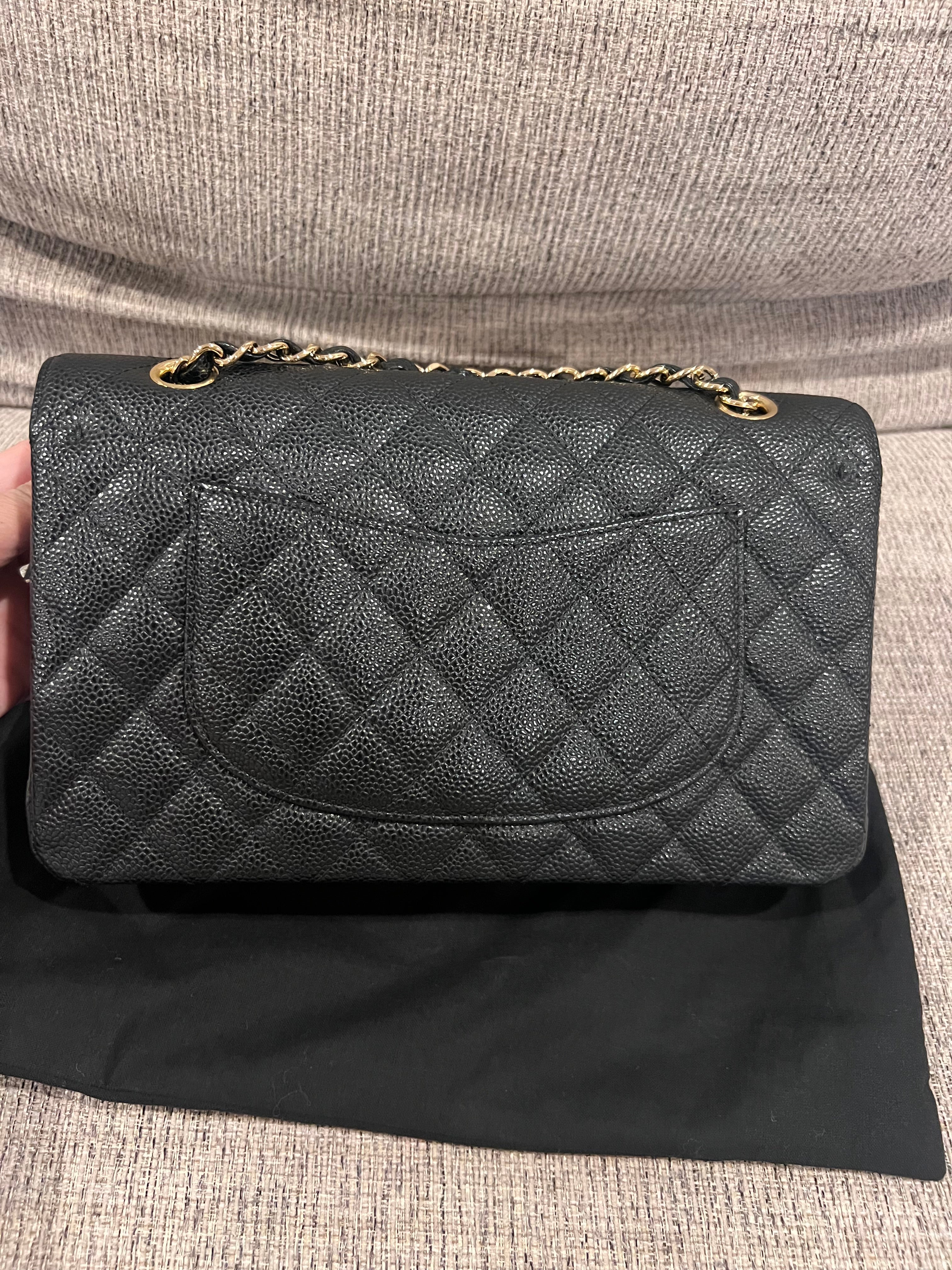 Chanel Double Flap Medium Caviar GHW