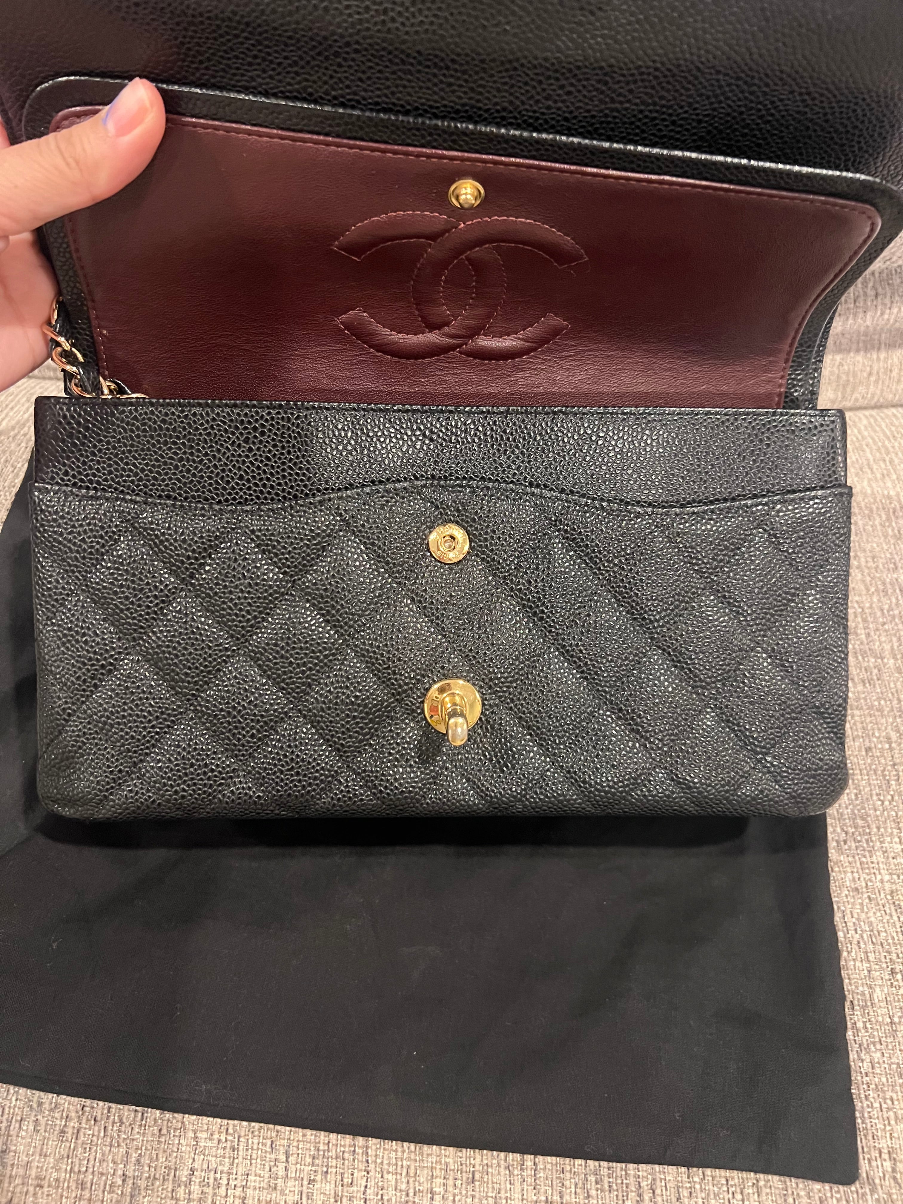 Chanel Double Flap Medium Caviar GHW