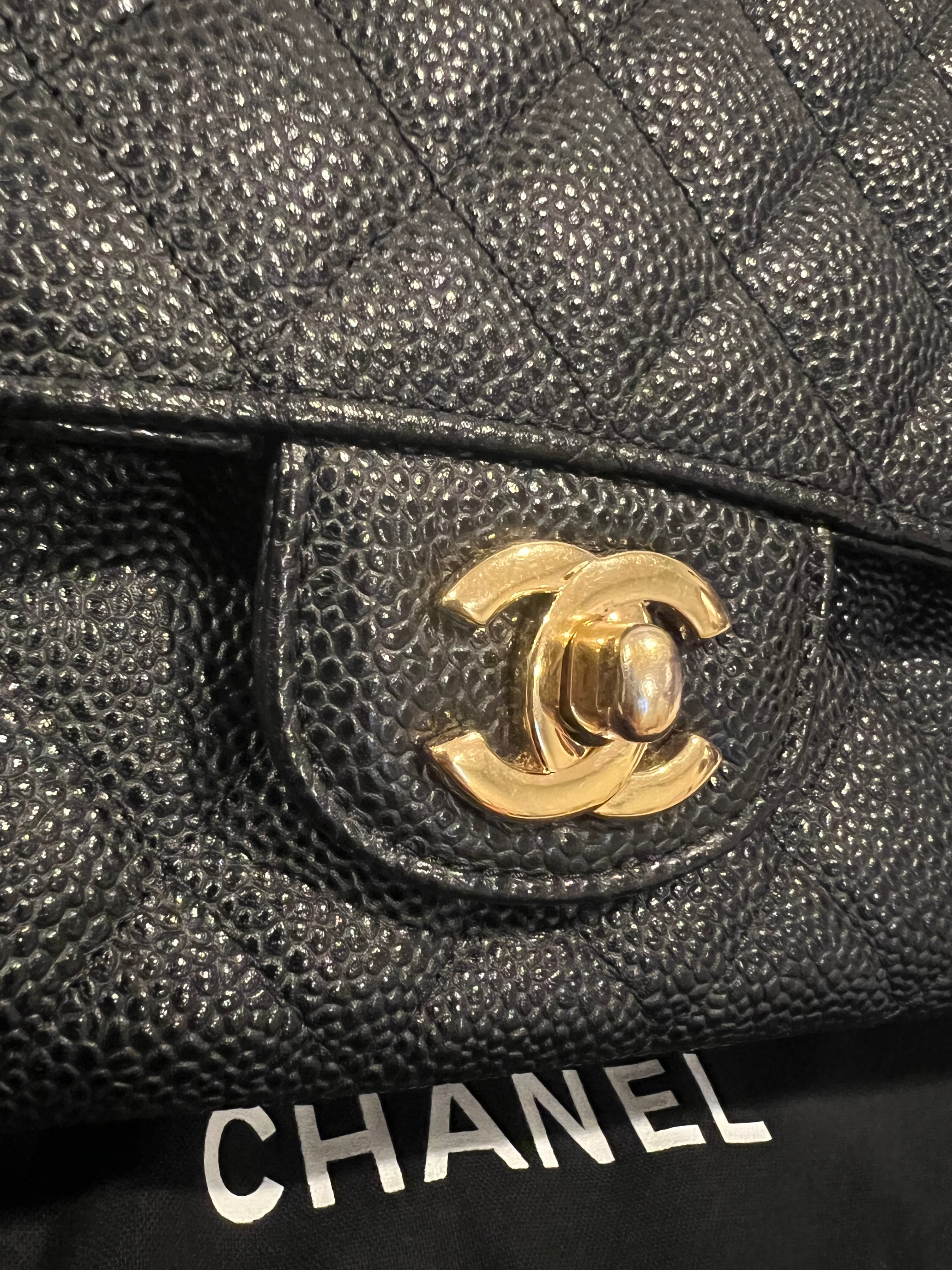 Chanel Double Flap Medium Caviar GHW