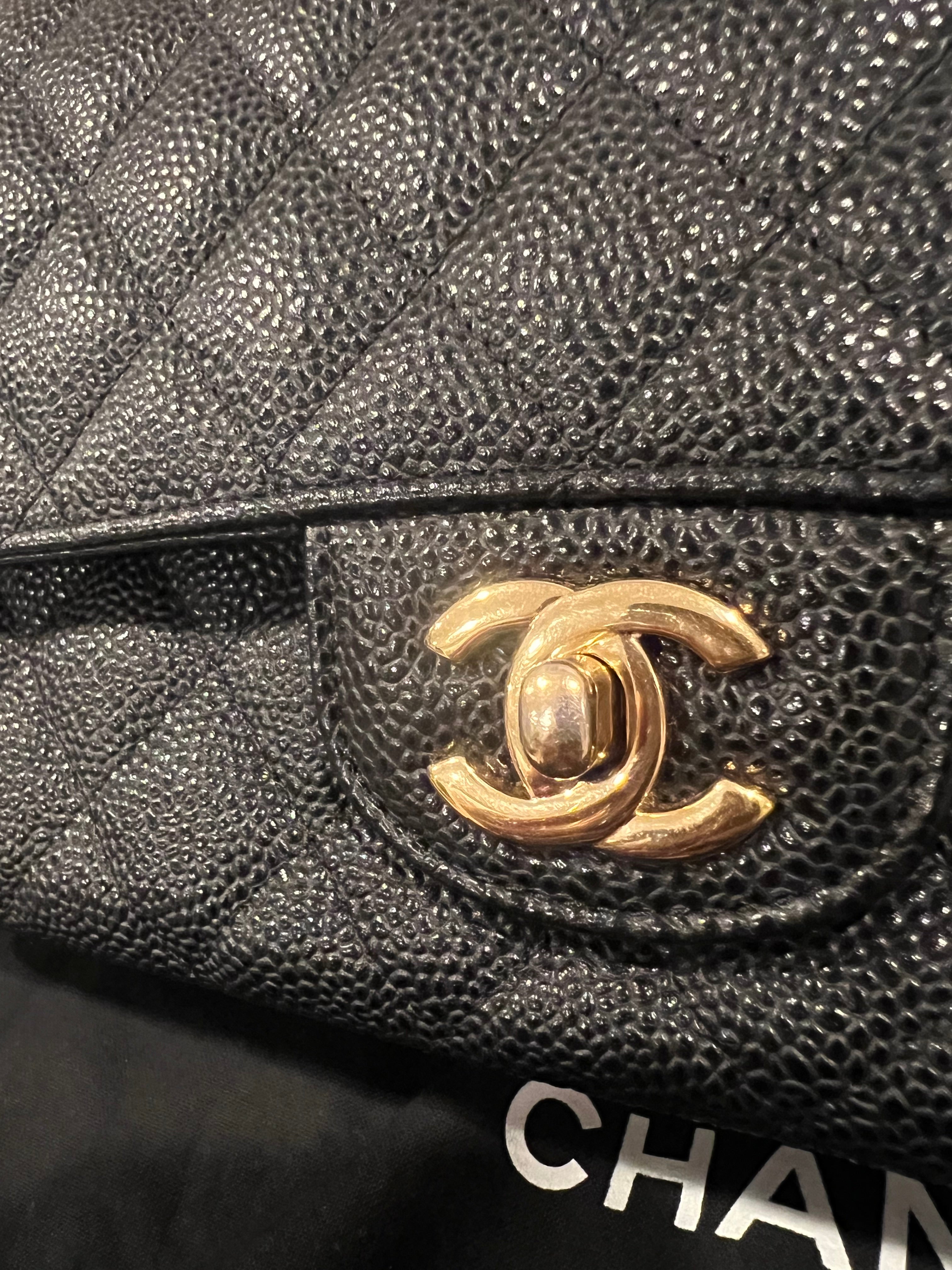 Chanel Double Flap Medium Caviar GHW