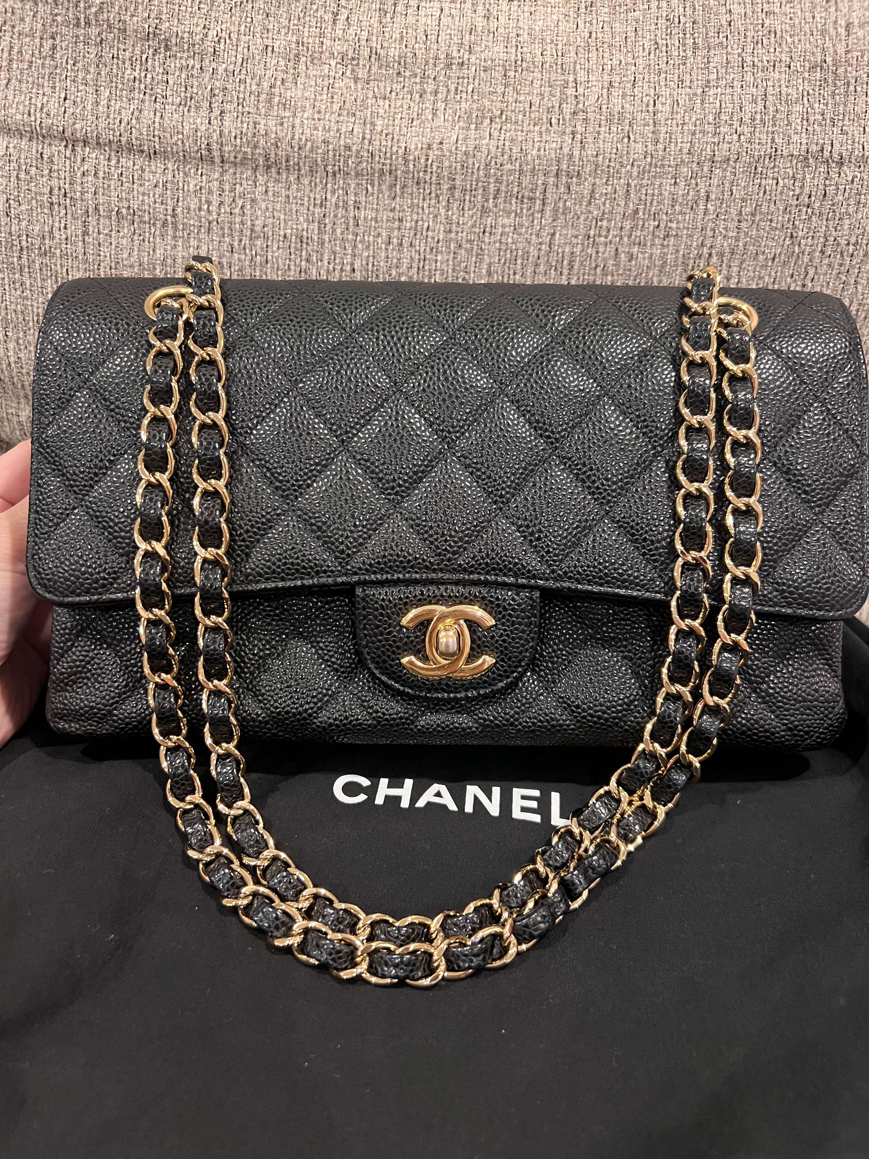 Chanel Double Flap Medium Caviar GHW