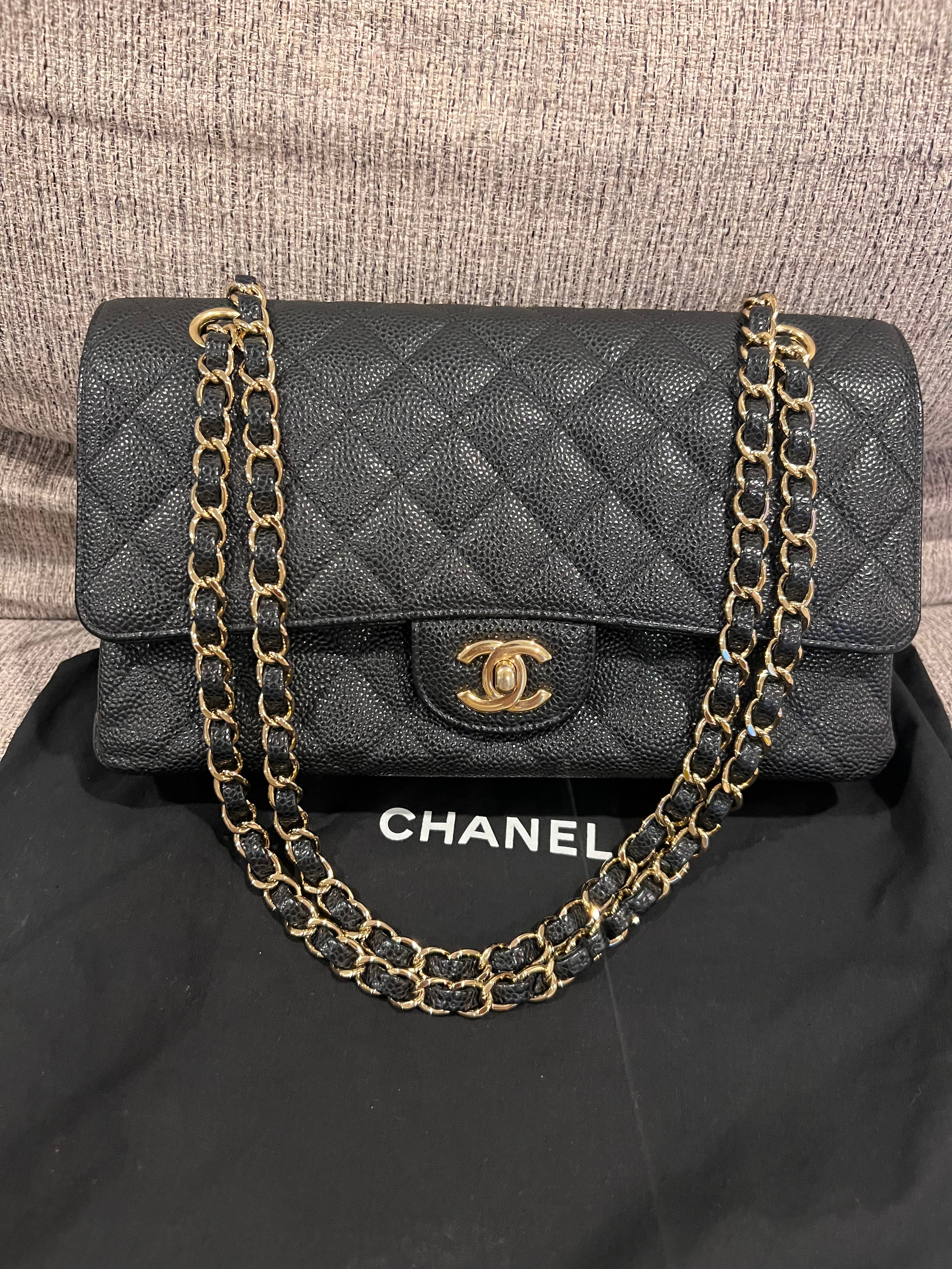 Chanel Double Flap Medium Caviar GHW