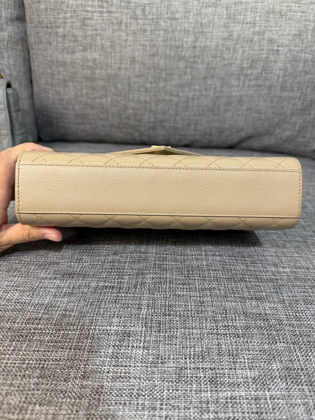 YSL Envelope Medium Beige GHW