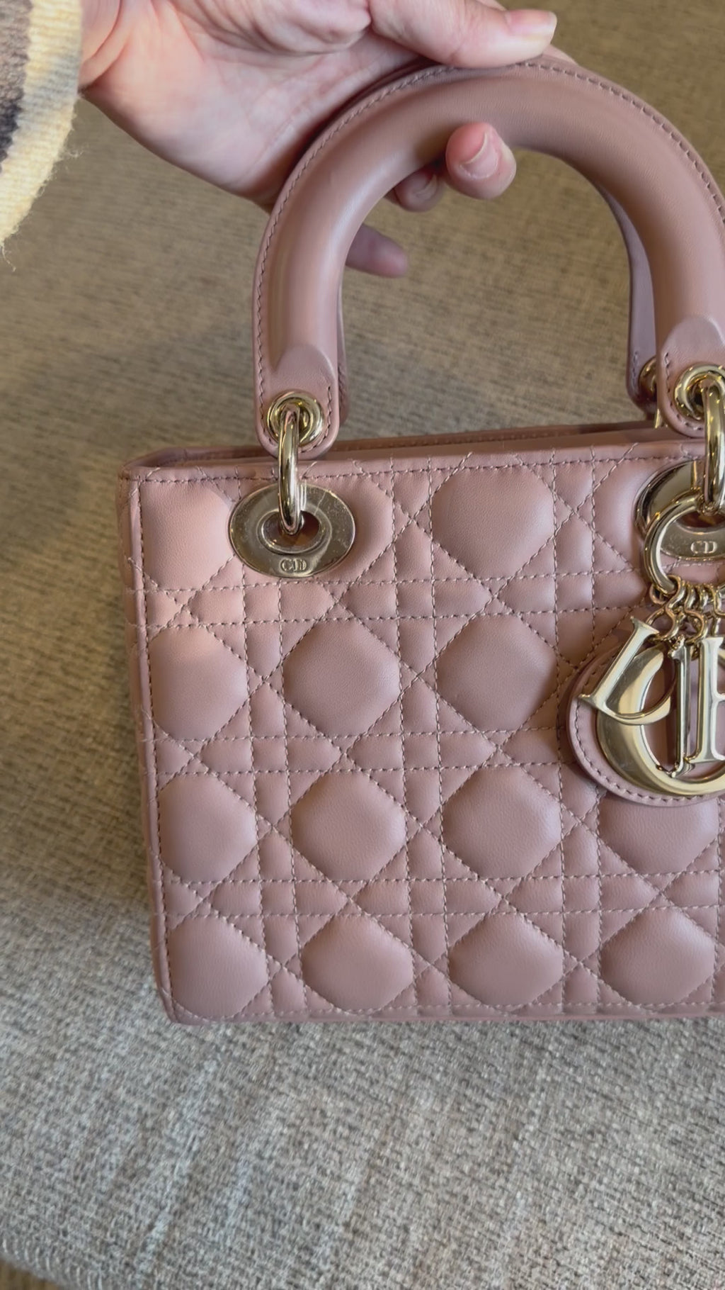 Lady Dior Small Matte Blush