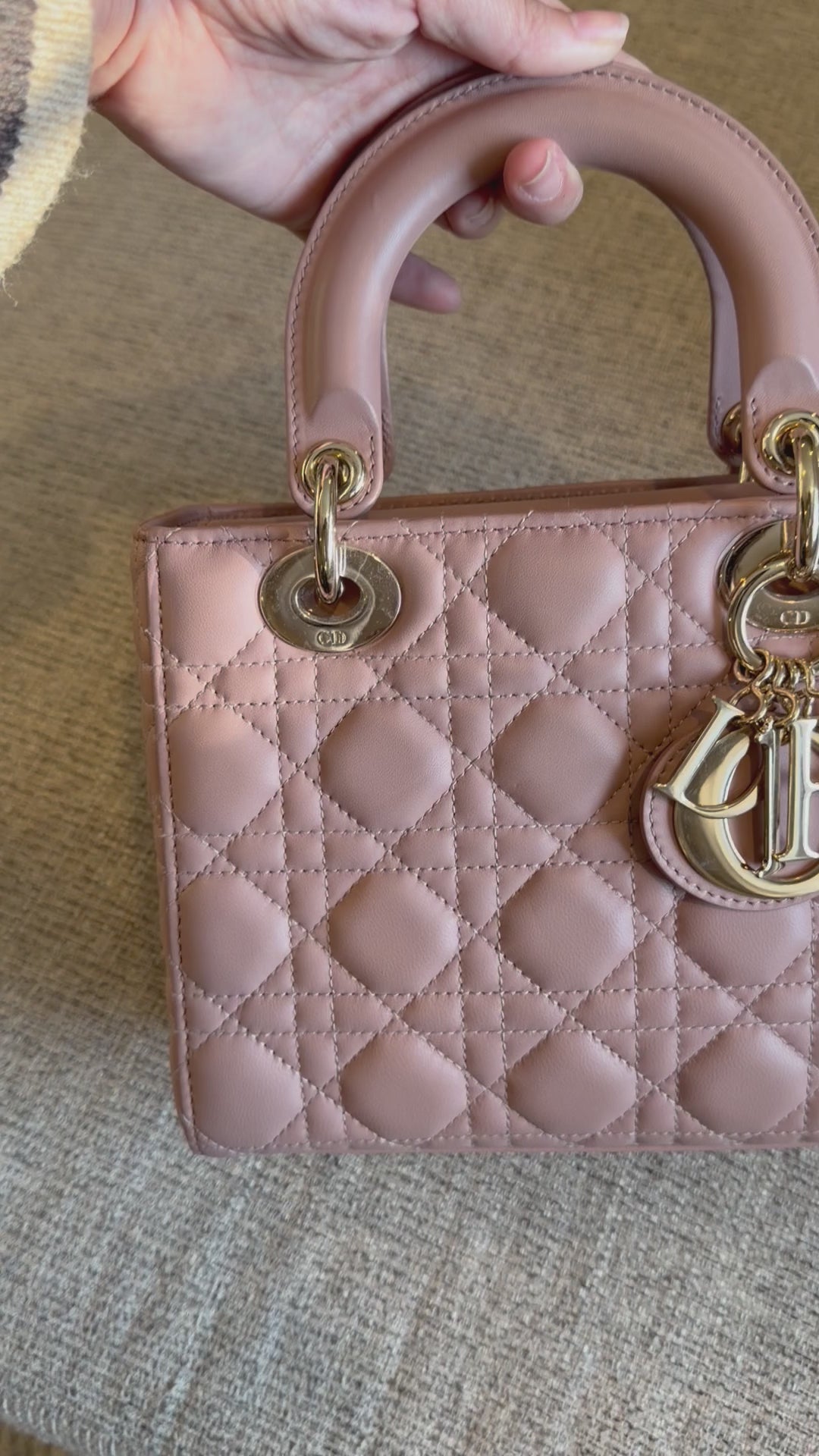 Lady Dior Small Matte Blush